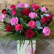 Red and Pink Rose Bouquet